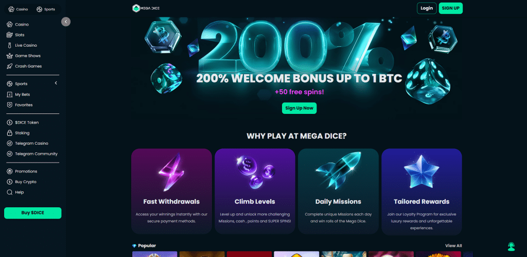 Mega Dice Casino Texas Betting Sites