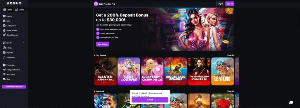 CoinCasino Texas Betting Sites